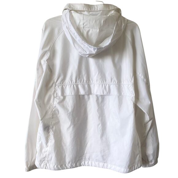 COLUMBIA Women's Full Zip Waterproof Windbreaker Jacket XL White Lightweight - Picture 4 of 6